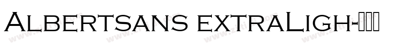 Albertsans extraLigh字体转换